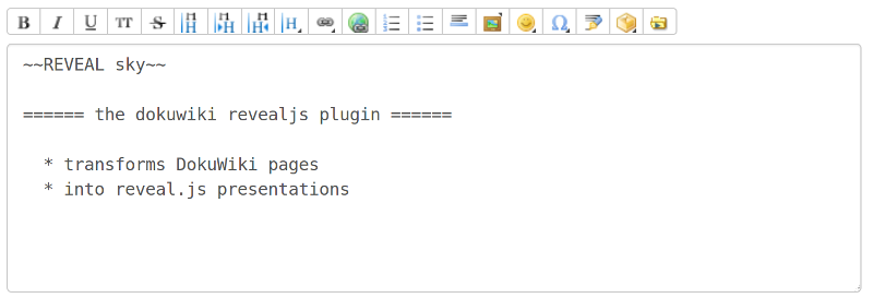DokuWiki reveal.js source